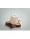 Candle on star wooden base LOTUS | CX1481