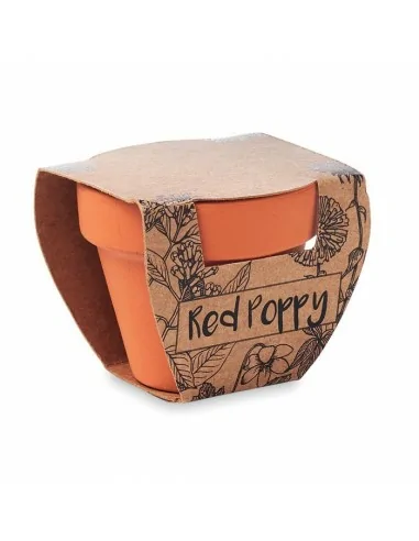 Terracotta pot 'poppy' RED POPPY |...