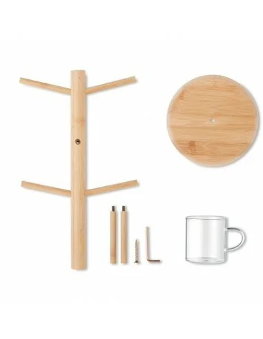 Bamboo cup set holder BOROCUPS | MO6300