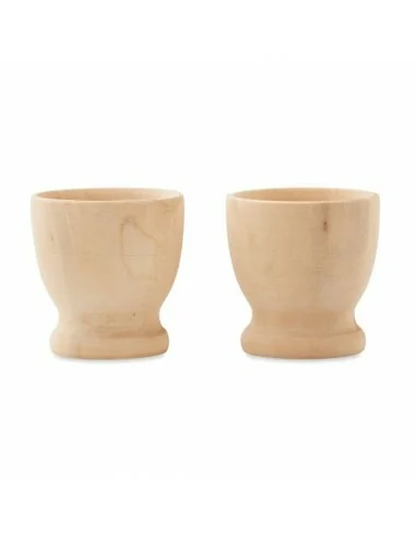 Set of 2 wooden egg cups HUEVO | MO6333