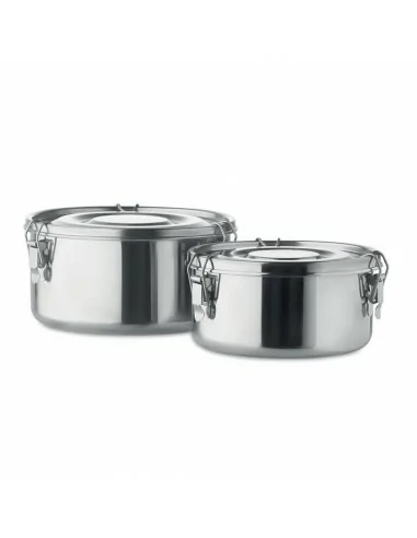 Set of 2 stainless steel boxes ELLES...