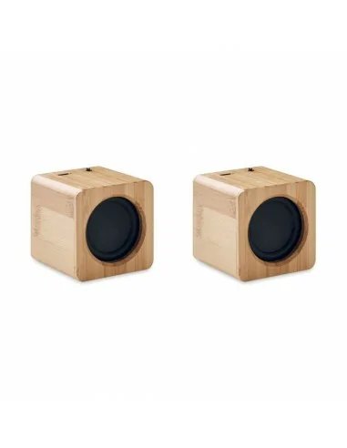 Set of Bamboo wireless speaker AUDIO...
