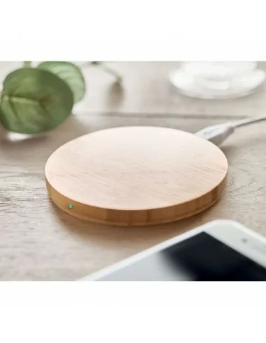 Round wireless charger bamboo RUNDO +...