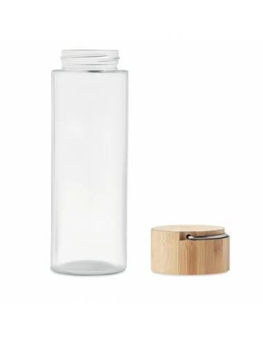 Glass bottle 500ml, bamboo lid...