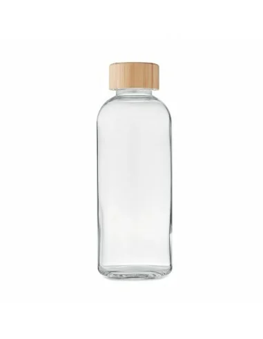 Glass bottle 650ml, bamboo lid...