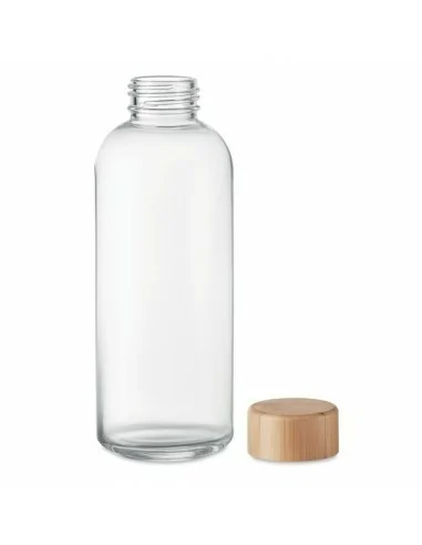 Glass bottle 650ml, bamboo lid...