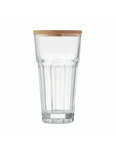 Glass with bamboo lid/coaster SEMPRE...