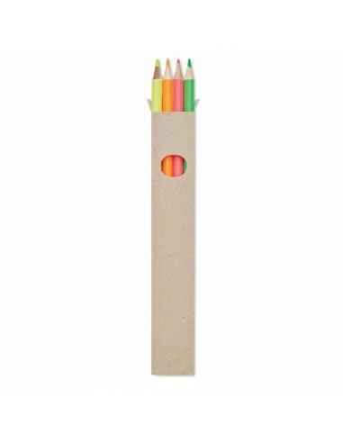 4 lápices de colores en caja BOWY |...