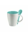 Bicolour mug with spoon 250 ml DUAL | MO7344