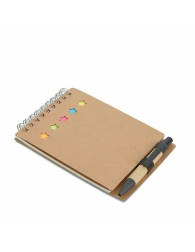 Notebook with pen sticky notes...
