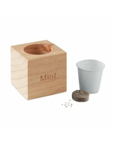 Herb pot wood 'MINT' MENTA | MO9337