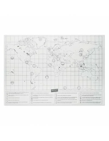 Scratch world map 42x30cm BEEN THERE...