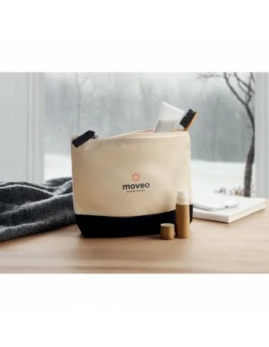Bicolour cotton cosmetic bag KLEUREN...
