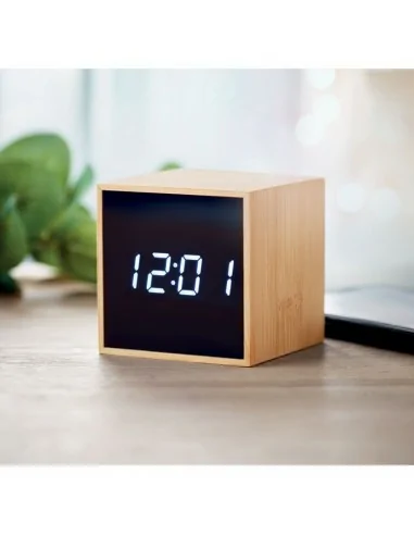 LED alarm clock bamboo casing MARA...
