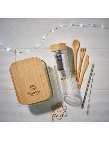 Glass lunchbox with bamboo lid TUNDRA...