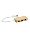 HUB USB de 3 puertos de bambú HUBBAM | MO2143