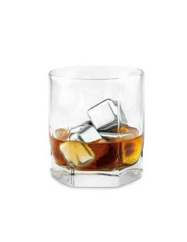 Set of 4 SS ice cubes in pouch ICY |...