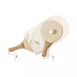 Custom beach paddle set Bubbak with natural cotton bag