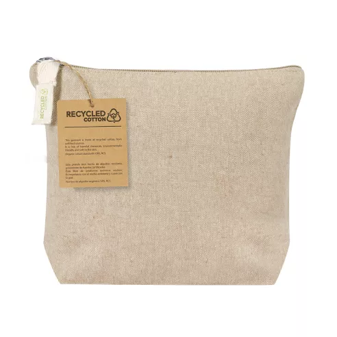 Belix personalized recycled cotton toiletry bag