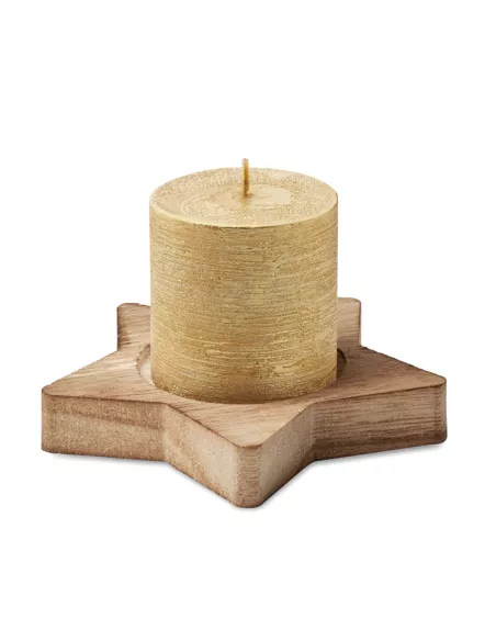 Porta velas madera LOTUS