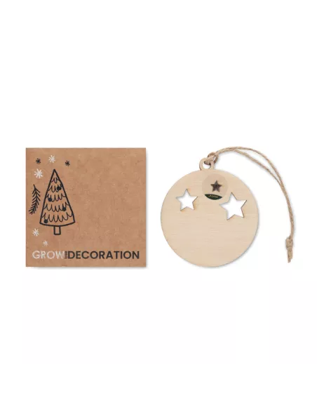Wooden bauble shape hanger ROSEED