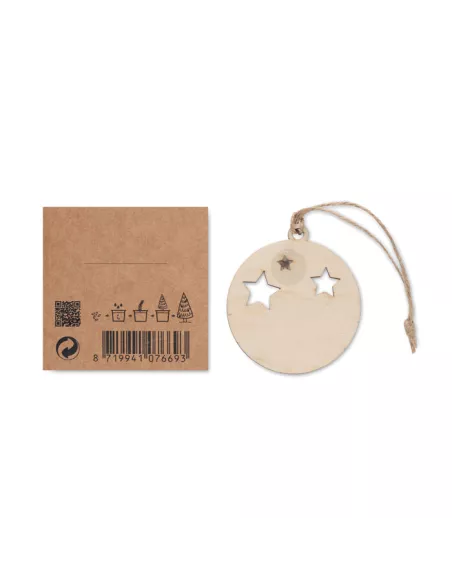 Wooden bauble shape hanger ROSEED