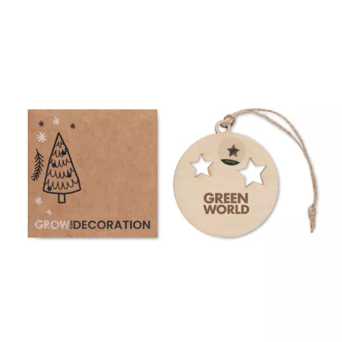 Wooden bauble shape hanger ROSEED