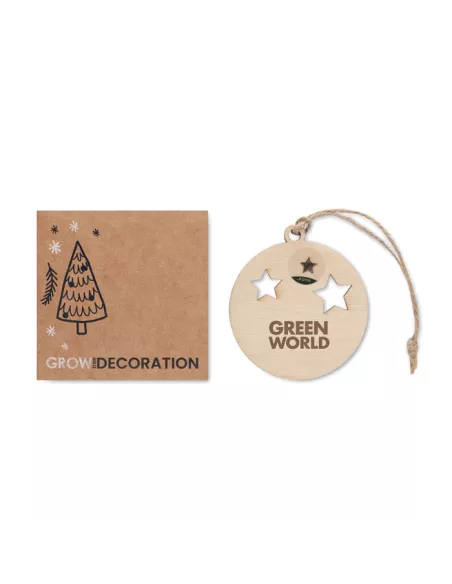 Wooden bauble shape hanger ROSEED