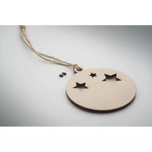 Wooden bauble shape hanger ROSEED