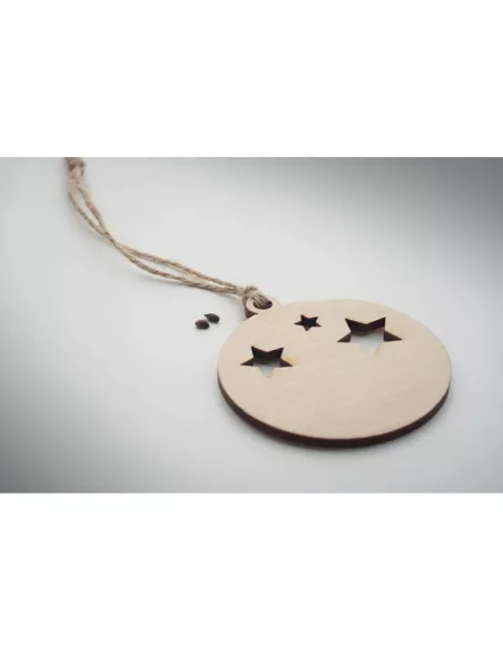 Wooden bauble shape hanger ROSEED
