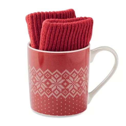 Winter gift mug and gloves set COPITO SET