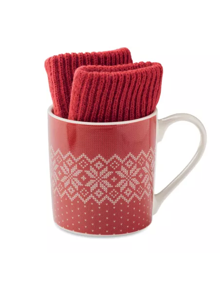Winter gift mug and gloves set COPITO SET