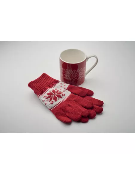 Winter gift mug and gloves set COPITO SET