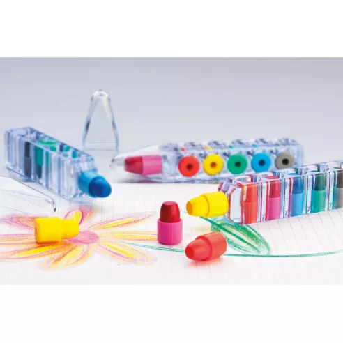 Set of 6 wax crayons MAGIC