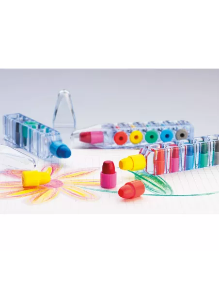 Set of 6 wax crayons MAGIC
