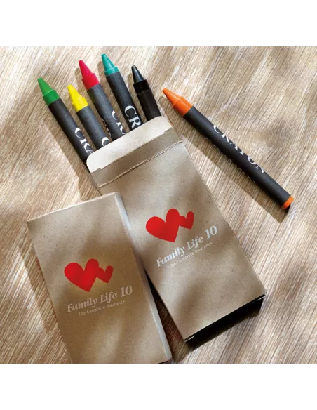 Carton of 6 wax crayons BRABO