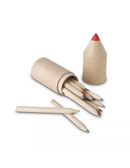 12 pencils in wooden box COLORET