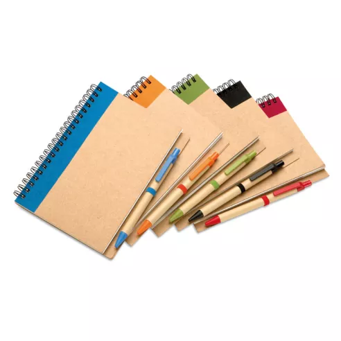 B6 recycled notebook with pen SONORA PLUS