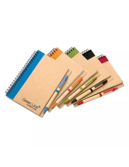 B6 recycled notebook with pen SONORA PLUS