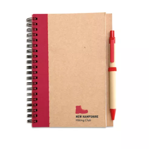 B6 recycled notebook with pen SONORA PLUS