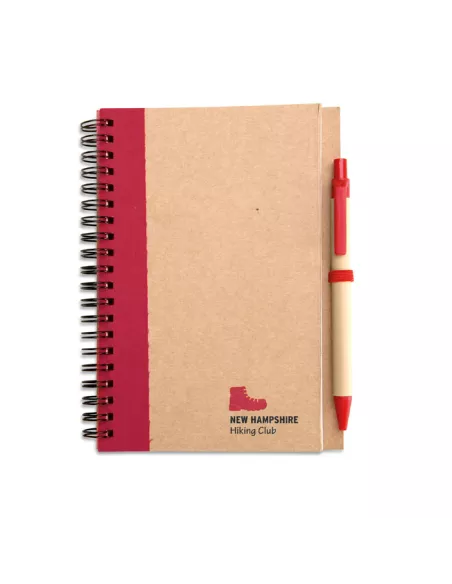 B6 recycled notebook with pen SONORA PLUS