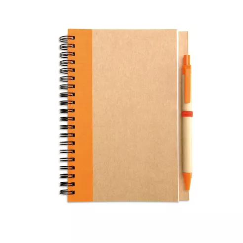 B6 recycled notebook with pen SONORA PLUS