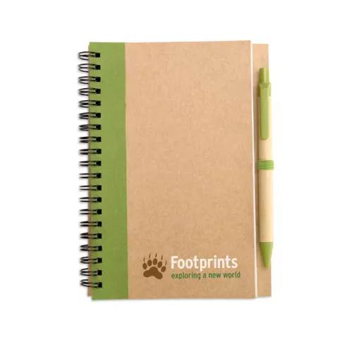 B6 recycled notebook with pen SONORA PLUS