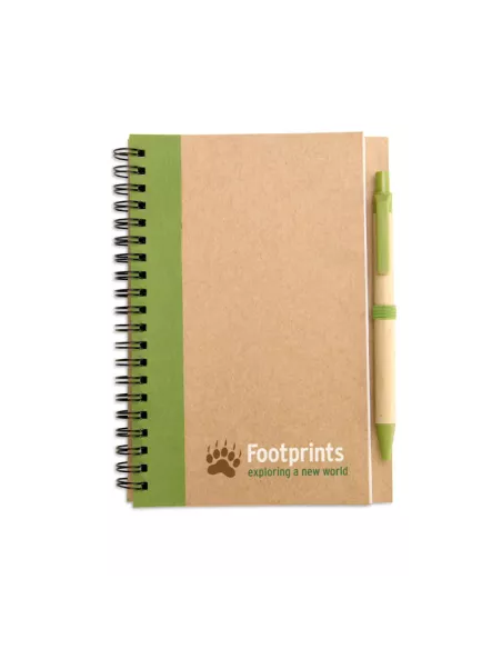B6 recycled notebook with pen SONORA PLUS