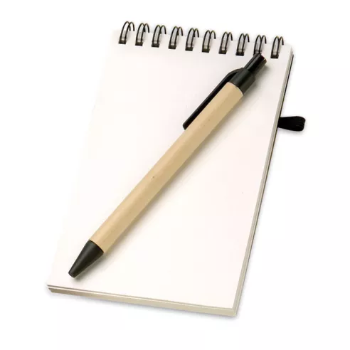 A6 recycled notepad with pen SONORA