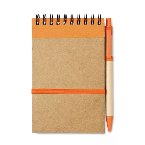 A6 recycled notepad with pen SONORA