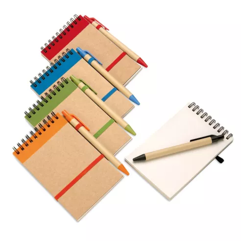 A6 recycled notepad with pen SONORA