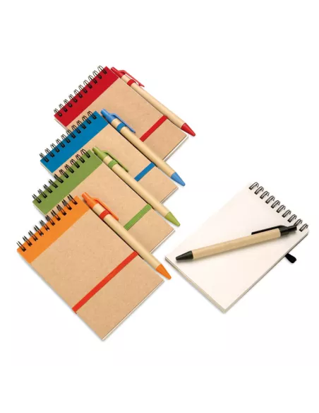 A6 recycled notepad with pen SONORA