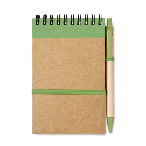 A6 recycled notepad with pen SONORA