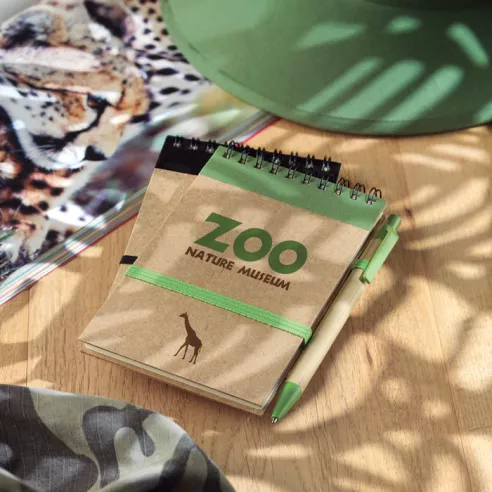 A6 recycled notepad with pen SONORA